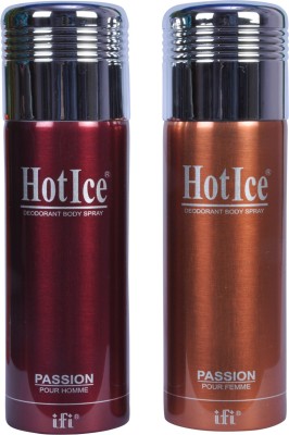 

Hot Ice Deodorant Body Spray - For Men & Women(400 ml, Pack of 2)