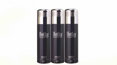 

Hot Ice Addict For Men Value Pack Deodorant Spray - For Men(600 ml, Pack of 3)