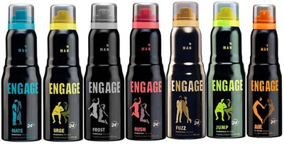 

Engage Combo Set Of 7 Deodorant Spray - For Men(150 ml, Pack of 7)