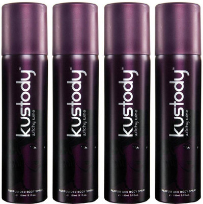 

Kustody Witchy Wine Deodorant Spray - For Men & Women(150 ml, Pack of 4)