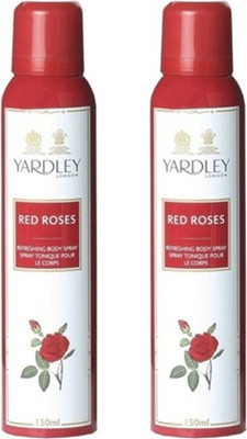 Yardley London Red Roses Deodorant Spray (Pack of 2) Body Mist - For Women(300 ml, Pack of 2)