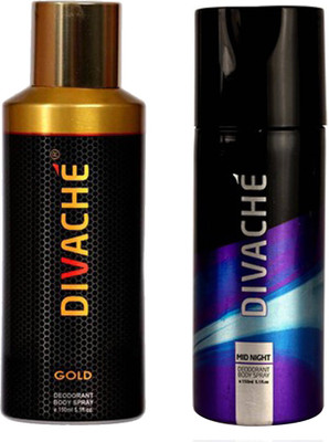 

Divache Gold, mid night Body Spray - For Men(150 ml, Pack of 2)