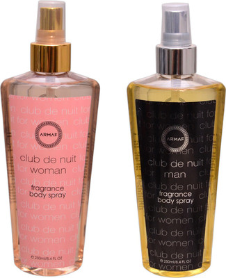 

Armaf 1 CLUB DE NUIT WOMEN::1 CLUB DE NUIT MEN Body Mist - For Men & Women(500 ml, Pack of 2)