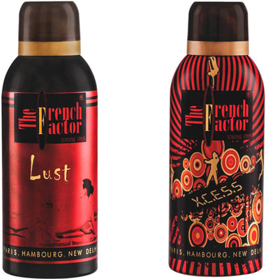 

French Factor pack2deoLusXc Deodorant Spray - For Men(1 ml, Pack of 2)