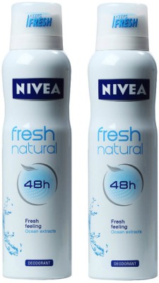 

Nivea Fresh Natural Offer Deodorant Spray - For Women(150 ml, Pack of 2)