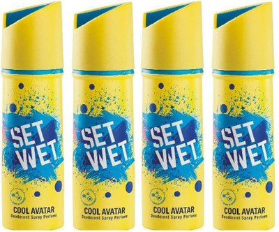 

Set Wet blue Deodorant Spray - For Men(150 ml, Pack of 4)