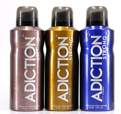 Adiction Vegas, Hawaii & Sydeny Deodorant Spray - For Men(450 ml)