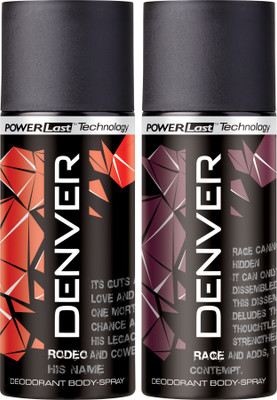

Denver Denver Rage and Ro Deo Combo (Pack of 2) Deodorant Spray - For Men(150 ml, Pack of 2)