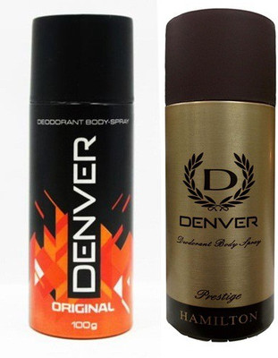 

Denver Hamilton Prestige Original Body Spray - For Men(205 g, Pack of 2)