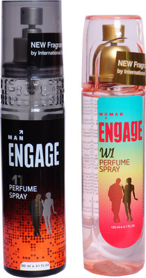 

Engage M1 & w1 Perfume Body Spray - For Women(240 ml, Pack of 2)
