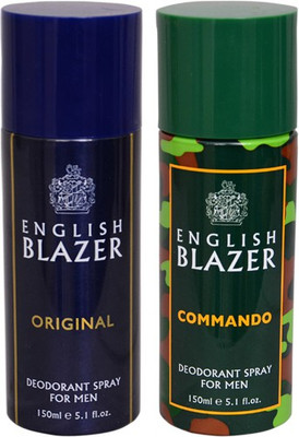 

English Blazer 1 COMMANDO::1 ORIGINAL Deodorant Spray - For Men(200 g, Pack of 2)