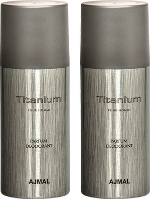20% OFF on Ajmal Titanium Body Spray - For Men(150 ml, Pack of 2) 20% OFF on Ajmal Titanium Body Spray - For Men(150 ml, Pack of 2)