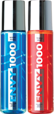 

Envy 1000 Texas Heat & Miami Rush Crystal Deo Combo (Pack of 2) Body Spray Body Spray - For Men(270 ml, Pack of 2)