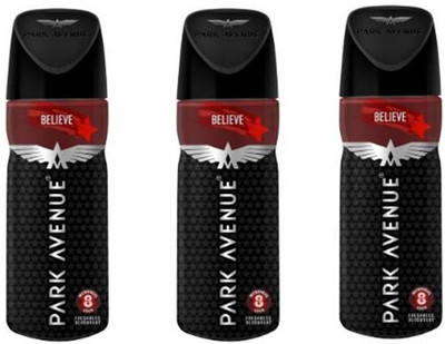 

Park Avenue Belive Deodorant Spray - For Men(150 ml, Pack of 3)
