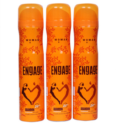 

Engage ABANDON Deodorant Spray - For Women(450 ml, Pack of 3)
