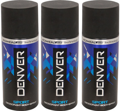 

Denver 3 Sport Deo Deodorant Spray - For Men(300 ml, Pack of 3)