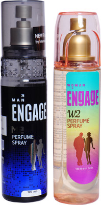 

Engage M2 & W2 Perfume Body Spray - For Women(240 ml, Pack of 2)