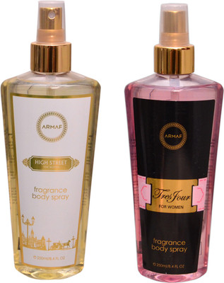 

Armaf 1 HI STREET::1 TRES POUR FEMME Body Mist - For Men & Women(500 ml, Pack of 2)