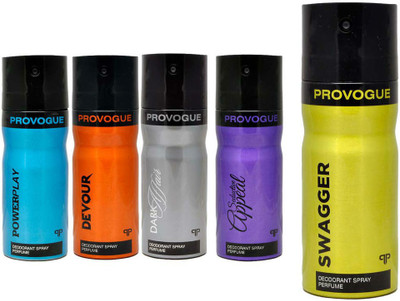 

Provogue deodorant combo Deodorant Spray - For Men(900 ml, Pack of 5)