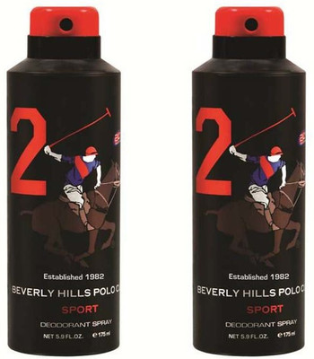 

Beverly Hills Polo Club Combo Deodorants No.2X2 Body Spray - For Men(350 ml, Pack of 2)