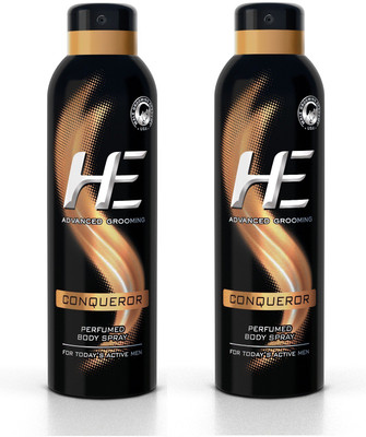 

HE DEO Perfumed (CONQUEROR) 150 ml * 2 Body Spray - For Men(300 ml, Pack of 2)