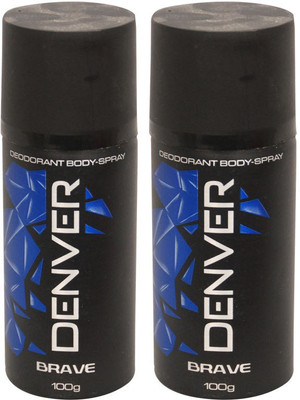 

Denver 2 Brave Deodorant Spray - For Men(200 ml, Pack of 2)
