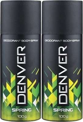 

Denver Spring Deodorant Spray Pack of 2 Body Mist - For Men(300 ml, Pack of 2)