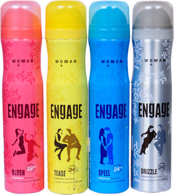 

Engage BLUSH,TEASE,SPELL,DRIZZLE Deodorant Spray - For Women(600 ml)