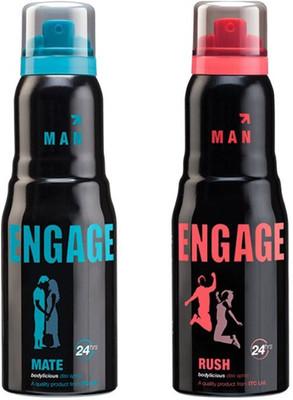 

Engage Rush,Mate Deodorant Spray - For Men(150 ml, Pack of 2)