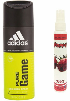 

ADIDAS Adidas Pure Game Deo + Poppy Spray Freshener Rose Free Deodorant Spray - For Men & Women(150 ml)