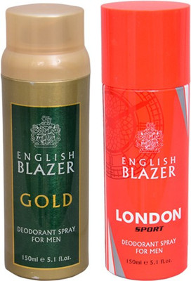 

English Blazer 1 LONDON SPORT::1 GOLD Deodorant Spray - For Men(300 g, Pack of 3)
