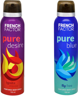 

French Factor TFFPurepackof2-3 Deodorant Spray - For Women(1 ml, Pack of 2)