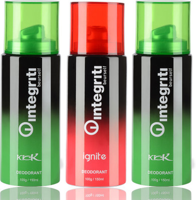 

Integriti Ignite & Kick Deo Deodorant Spray - For Men(150 ml, Pack of 3)
