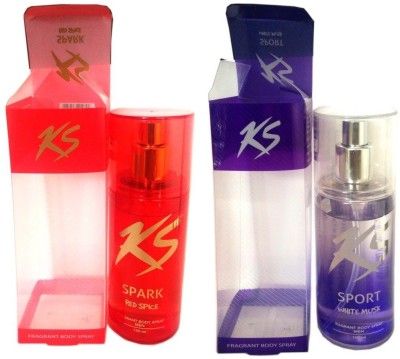 Flipkart - KamaSutra Spark Red Spice & Sport White Musk Deodorant 140ml each Deodorant Spray  –  For Men(280 ml, Pack of 2)