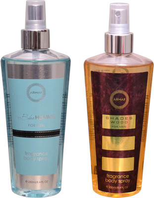 

Armaf 1 BLUE HOMME::1 SHADES WOOD Body Mist - For Men & Women(500 ml, Pack of 2)