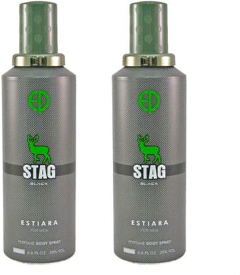 

Estiara STAG BLACK Body Spray - For Men(200 ml, Pack of 2)