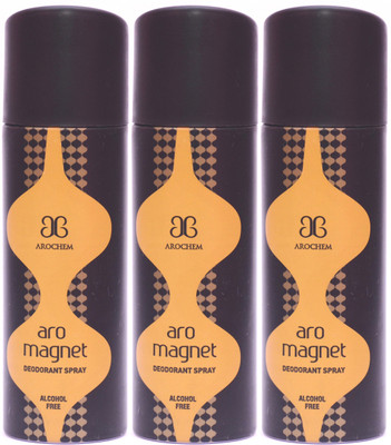 

Arochem 3 x Magnet Deodorant Spray - For Men & Women(600 ml, Pack of 3)