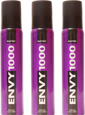 

Envy 1000 3 ELECTRIC DEO Deodorant Spray - For Men & Women(345 g, Pack of 3)