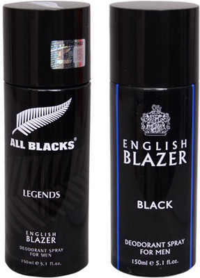 

English Blazer 1 LEGENDS::1 BLACK Deodorant Spray - For Men(200 g, Pack of 3)