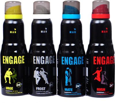 

Engage URGE,FROST,MATE,RUSH Deodorant Spray - For Men(600 ml, Pack of 3)