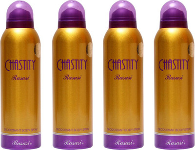 

chastity chastity Deodorant Spray - For Women(600 ml, Pack of 4)
