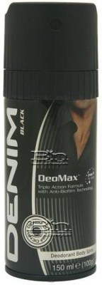 

Denim DeoMax - Black Deodorant Spray - For Men(150 ml)