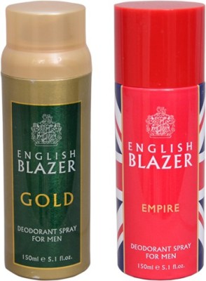 

English Blazer 1 GOLD::1 EMPIRE Deodorant Spray - For Men(200 g, Pack of 2)