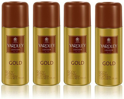 

Yardley London Gold Body Spray - For Men(600 ml, Pack of 4)
