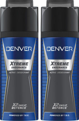 

Denver Extreme Endurance Deo Combo (Pack of 2) Deodorant Spray - For Men(300 ml, Pack of 2)