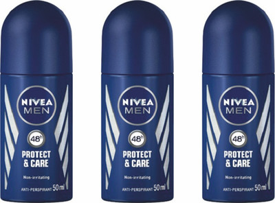 

Nivea Protect and Care Pack Of 3 Deodorant Roll-on - For Men(150 ml, Pack of 3)