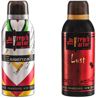 

French Factor pack2deoLusEss Deodorant Spray - For Men(1 ml, Pack of 2)