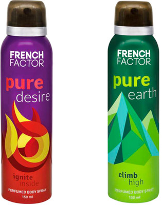 

French Factor TFFPurepackof2-2 Deodorant Spray - For Women(1 ml, Pack of 2)
