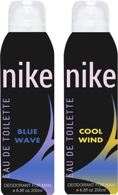 

Nike Blue Wave Cool Wind Body Spray - For Men(400 ml, Pack of 2)