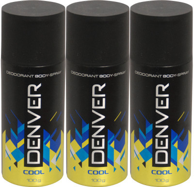 

Denver 3 Cool Deodorant Spray - For Men(300 ml, Pack of 3)